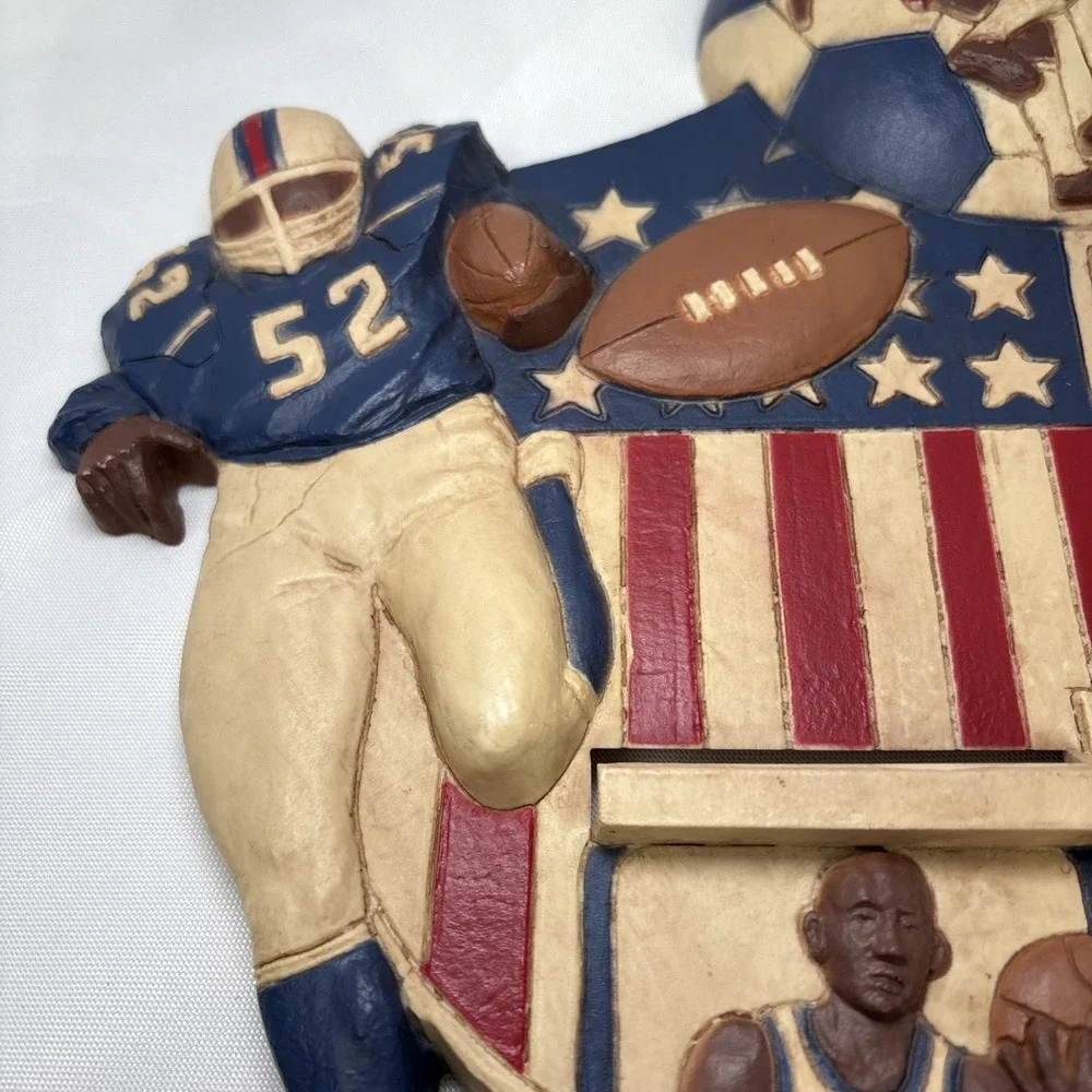 Vintage Homco 7628 Football Baseball Soccer 3D Wall Art‎ Sports Bar